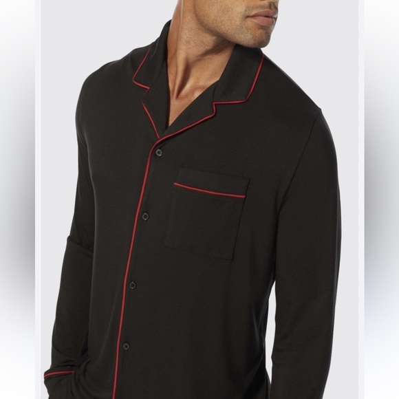 NWT Tommy John Men’s Long Sleeve Button-Down Pajama Top M - Picture 2 of 11